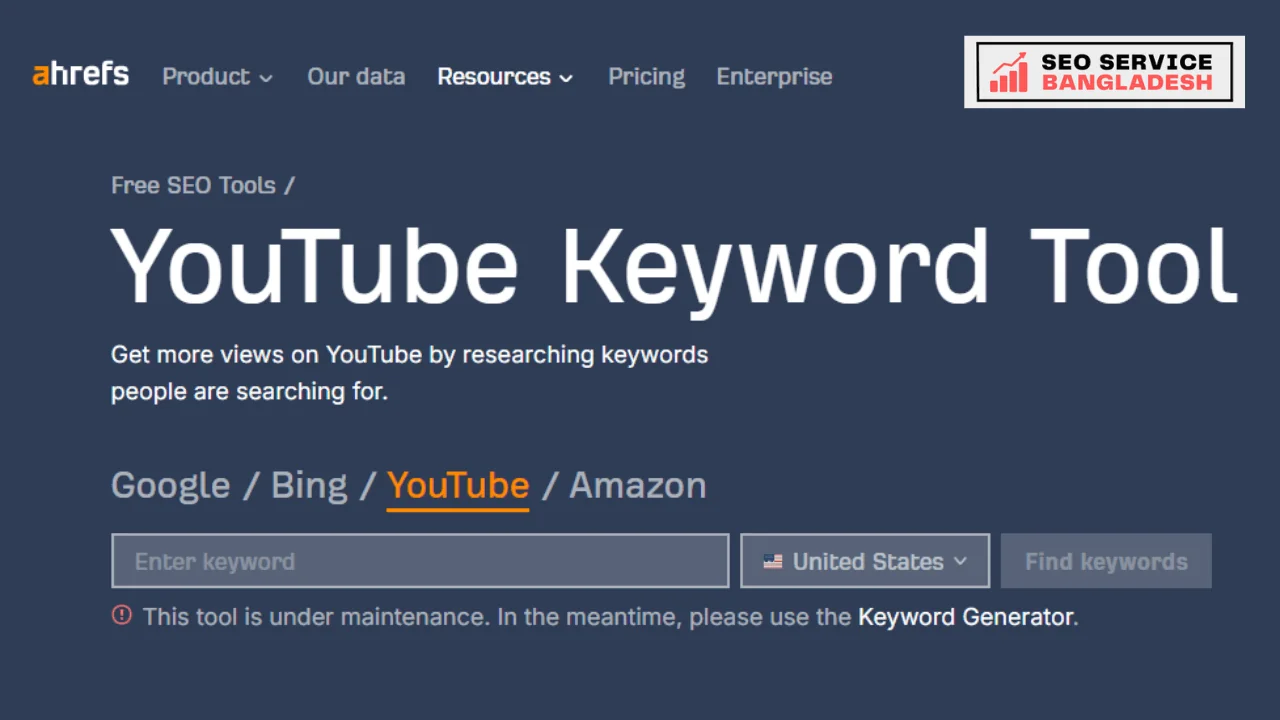 Ahrefs YouTube Keyword Tool SEO Diagram