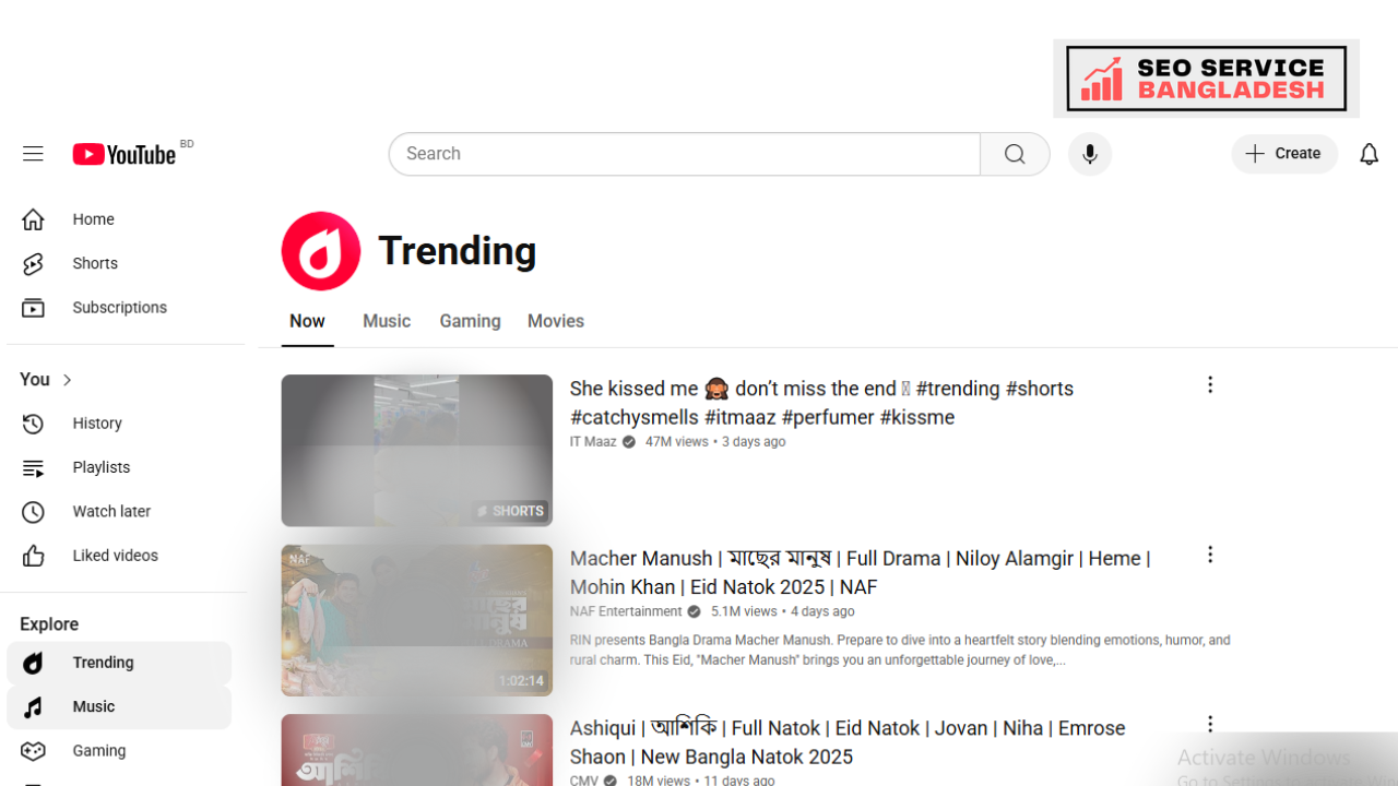 YouTube’s Trending Page