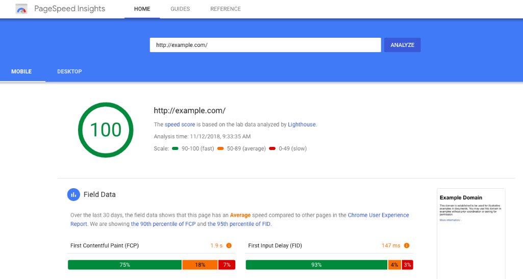what is a good website speed
